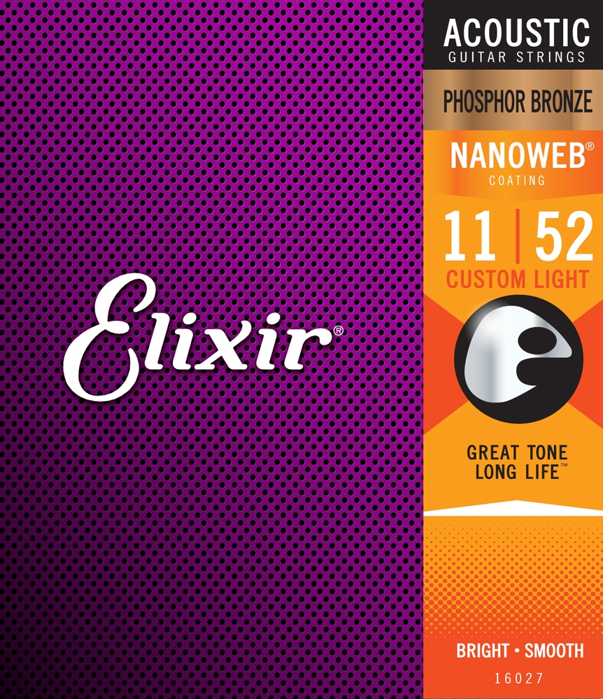 Elixir Phosphor Bronze NANOWEB Acoustic Strings 011-052
