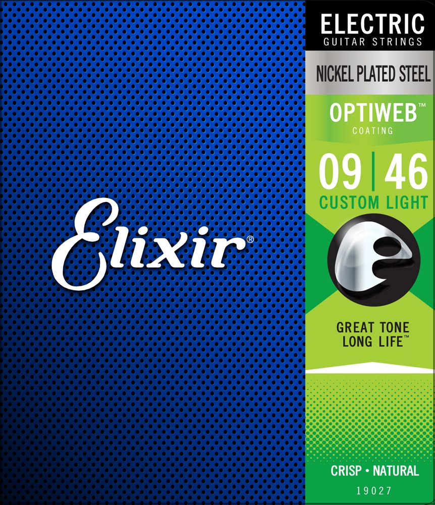 Elixir OPTIWEB Nickel Plated Steel Electric Custom Light 9-46