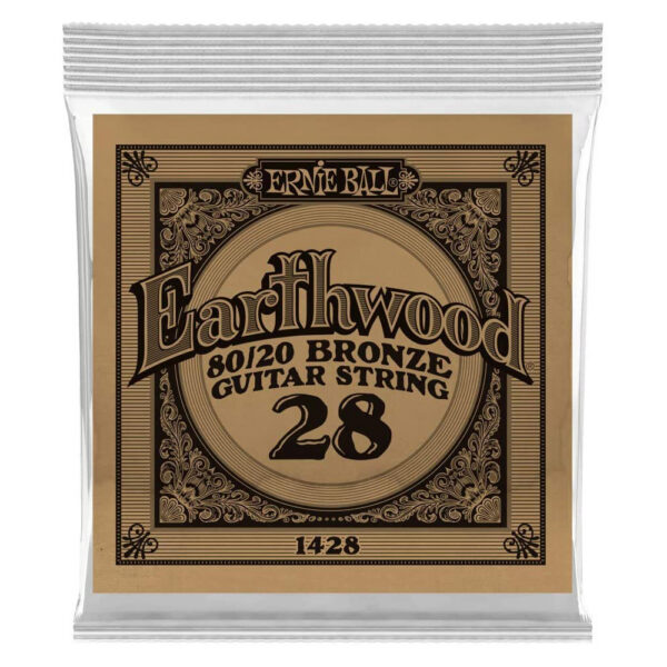 Ernie Ball 1428 Earthwood 80/20 Bronze .028 Single String