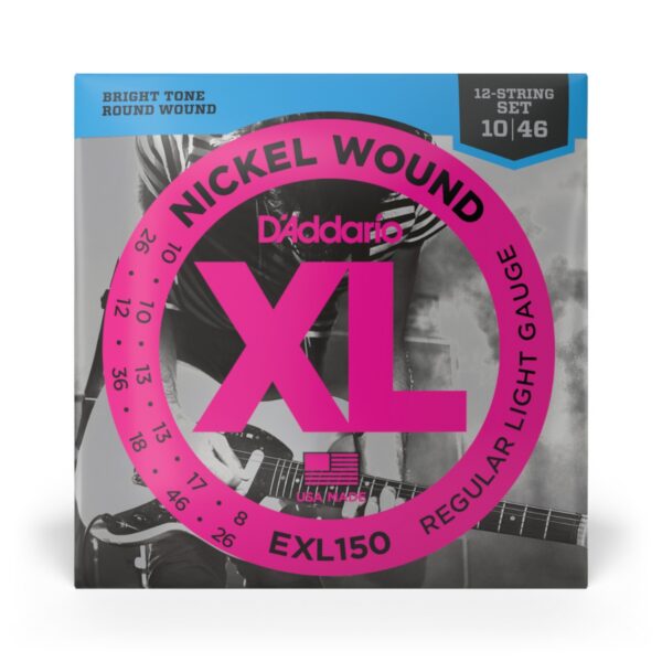 D'Addario EXL150 Nickel Wound 12-String Electric, Light