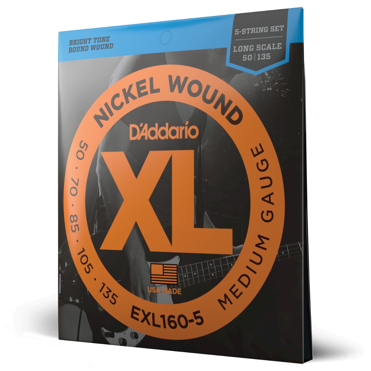 D'Addario EXL160-5 Nickel Bass Strings 50-135 5-String Long - Image 3