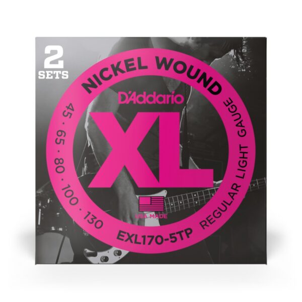 D'Addario EXL170-5TP XL Nickel 5-String Bass Strings 2-Pack (45-130)