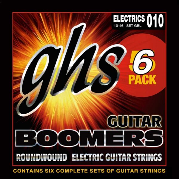GHS Boomers GBXL-5 Nickel Electric Strings 6-Pack .009-.042