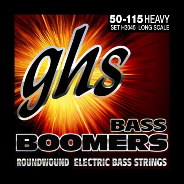 GHS H3045 Bass Boomers 50-115 Heavy Roundwound Set