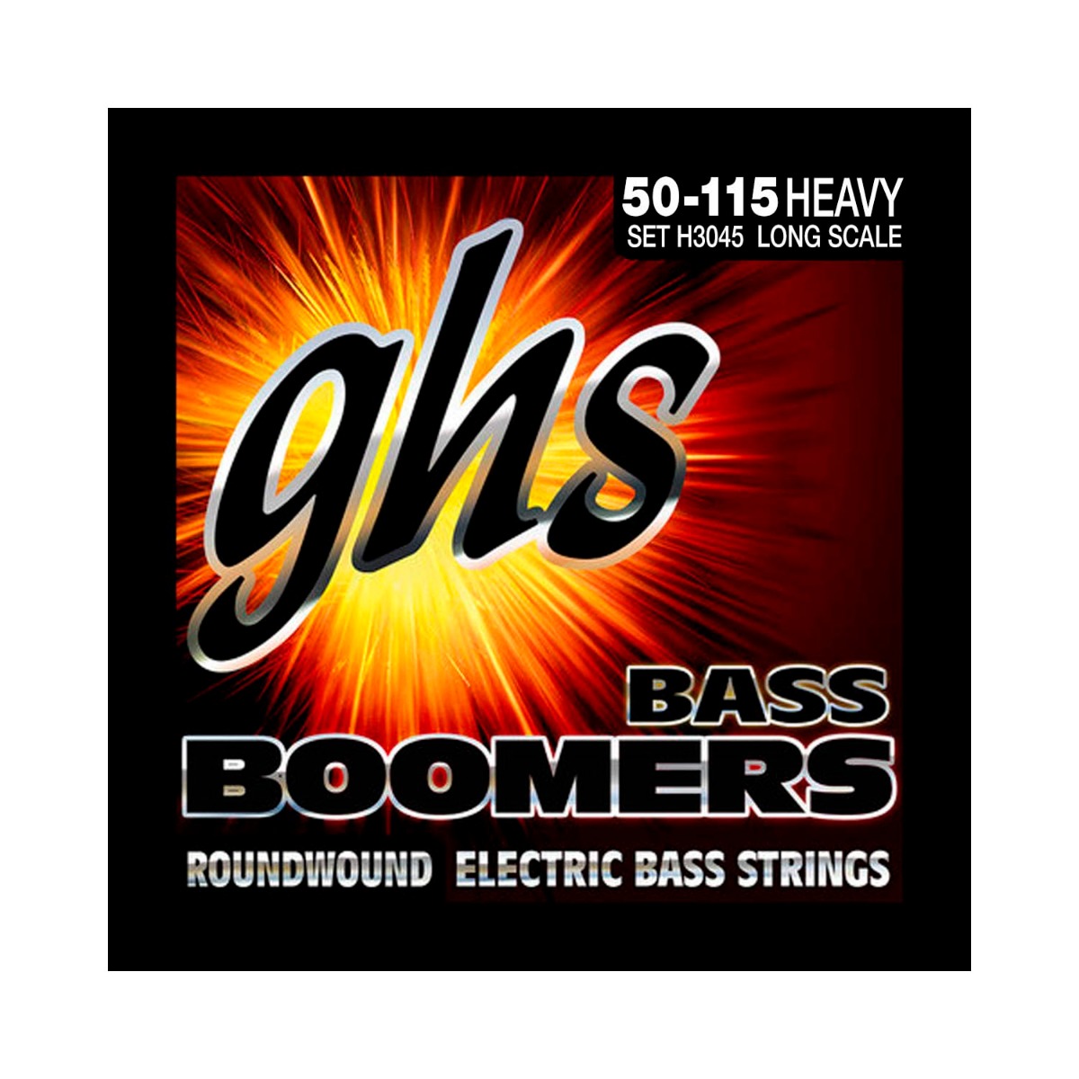 GHS H3045 Bass Boomers 50-115 Heavy Roundwound Set