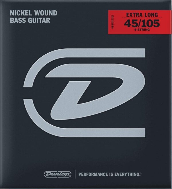 Jim Dunlop Nickel Wound Bass Strings 45-105 XL Extra Long 4-String