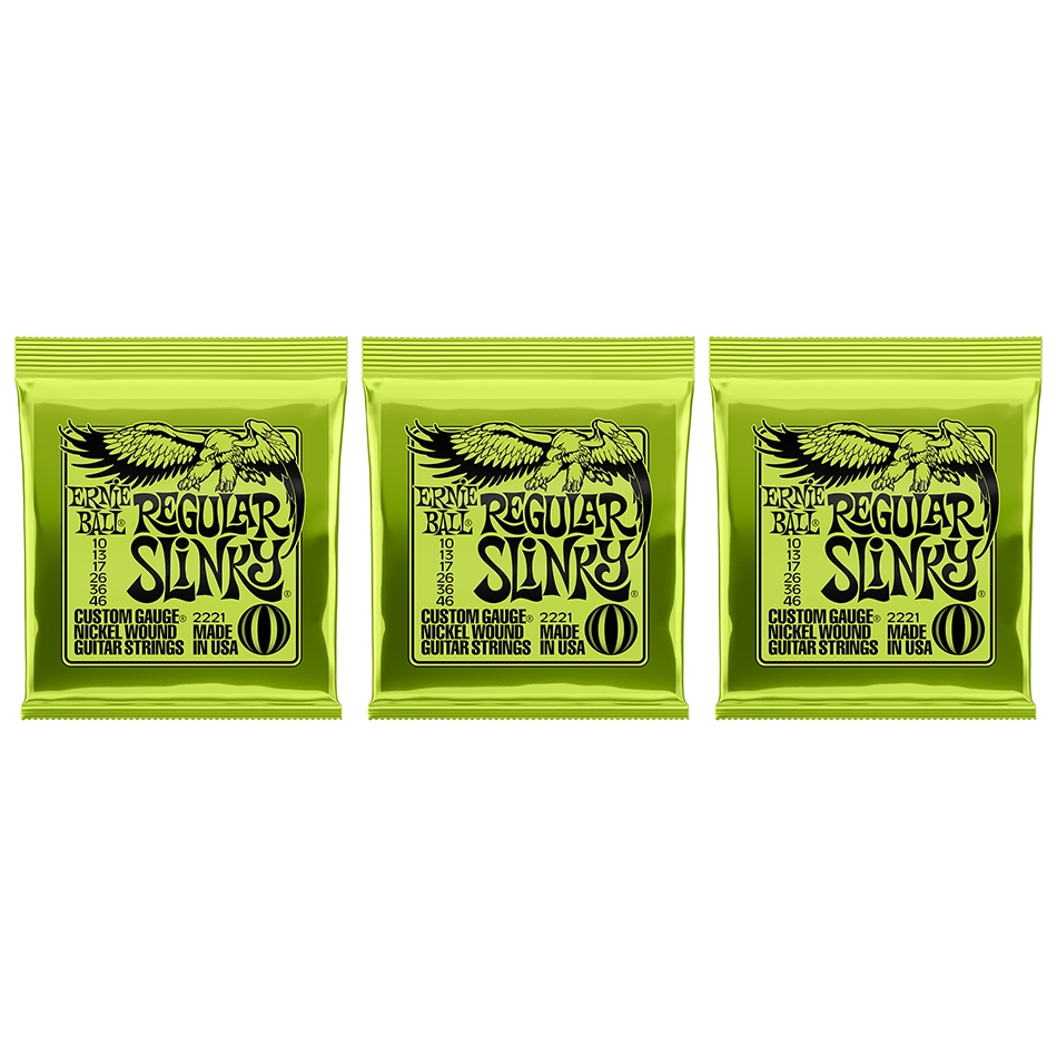 Ernie Ball 2221 Regular Slinky Electric Strings - 3 Pack