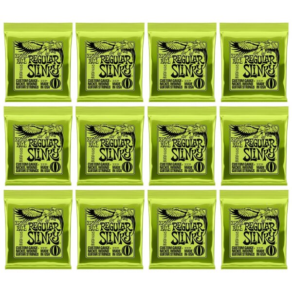 Ernie Ball Regular Slinky Nickel Wound Electric Strings 12-Pack (2221)