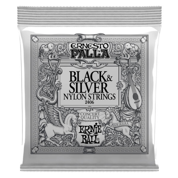 Ernie Ball Ernesto Palla Black & Silver Nylon Set