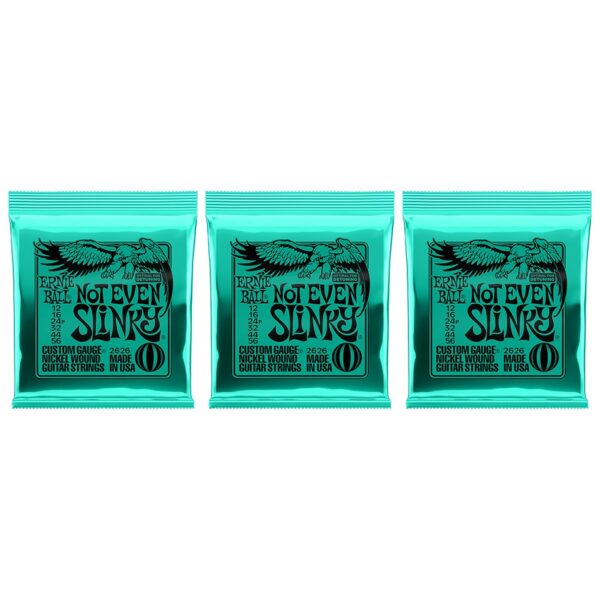 Ernie Ball Not Even Slinky Nickel Wound Electric Strings 3-Pack (2626)