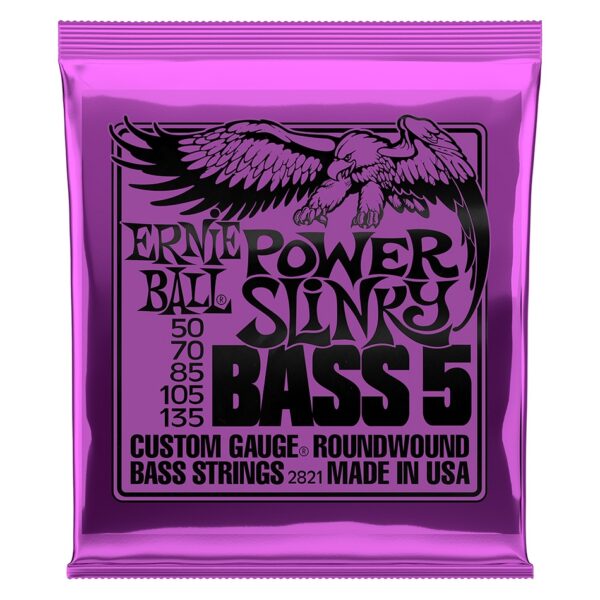 Ernie Ball Power Slinky 5-String Nickel Bass Strings 2821