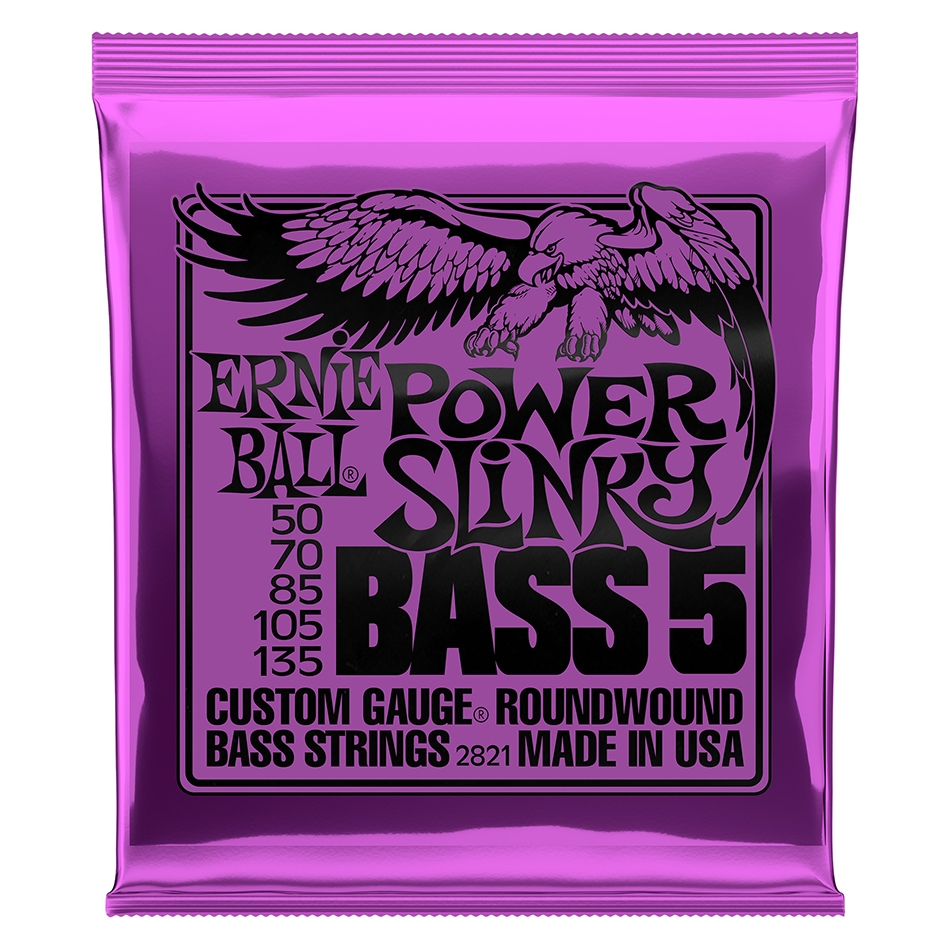 Ernie Ball Power Slinky 5-String Nickel Bass Strings 2821