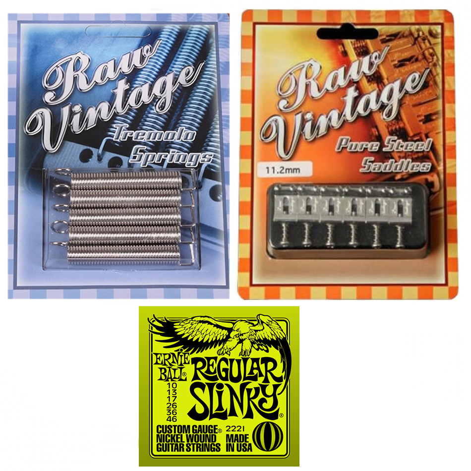 RAW VINTAGE RVTS-1 Springs + RVS-112 Saddles + Ernie Ball Strings