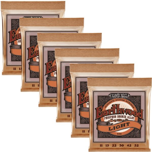 Ernie Ball Super Slinky Acoustic Phosphor Bronze (2148) 6-Pack