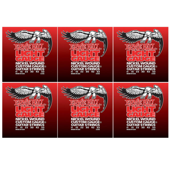 Ernie Ball 2208 Light Electric Guitar Strings 6-Pack
