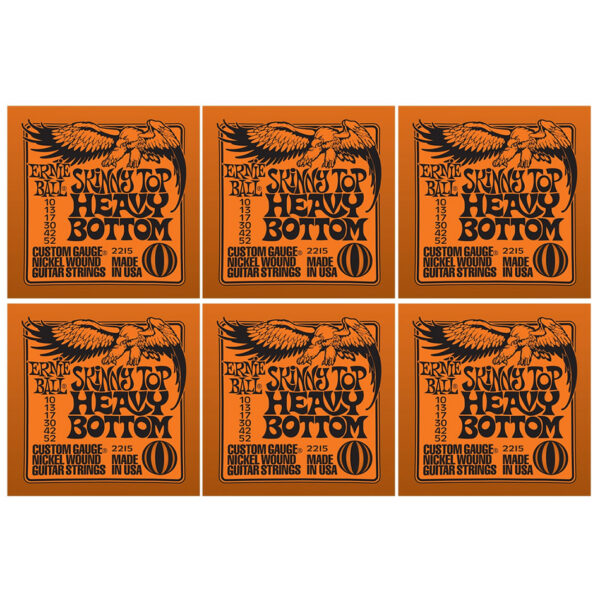 Ernie Ball Skinny Top Heavy Bottom Slinky Strings 6-Pack (2215)