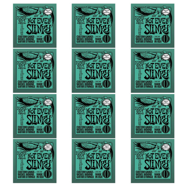 Ernie Ball Not Even Slinky Nickel Electric Strings – 12 Pack