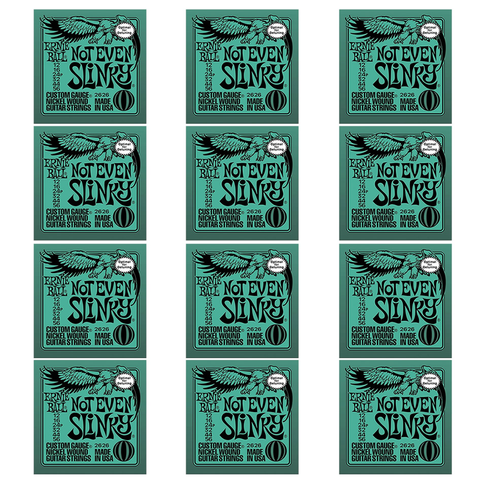 Ernie Ball Not Even Slinky Nickel Electric Strings – 12 Pack
