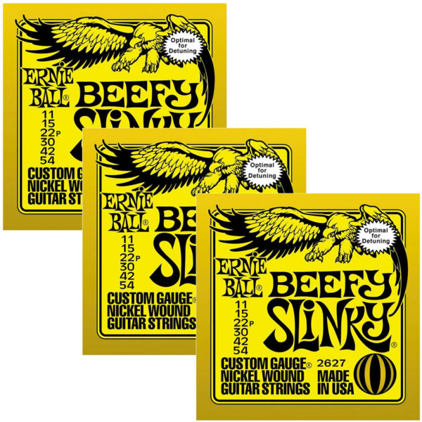 Ernie Ball Beefy Slinky Nickel Wound Strings 3-Pack
