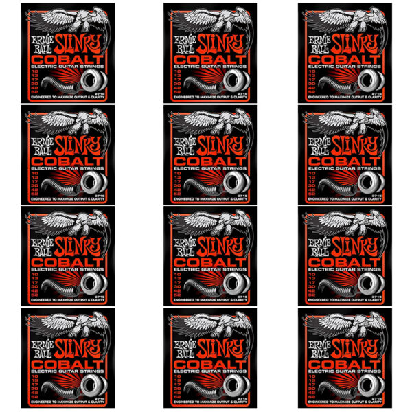 Ernie Ball Cobalt Skinny Top Heavy Bottom Slinky (2715) 12-Pack