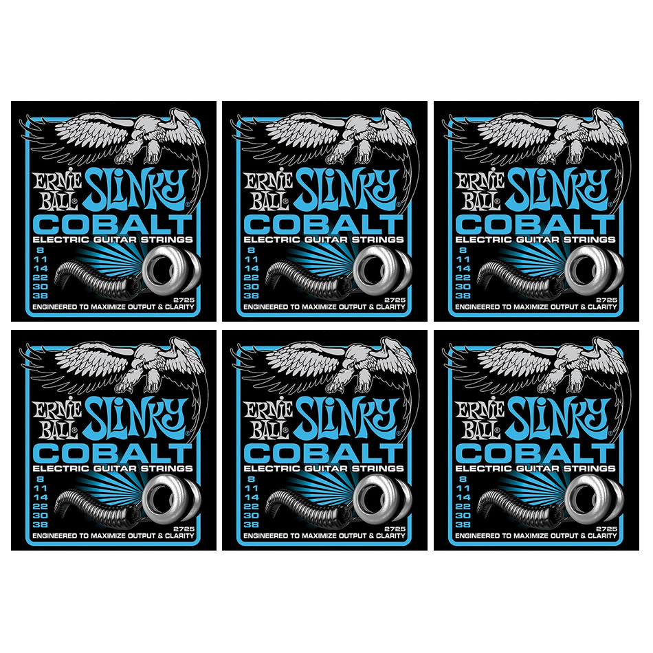 Ernie Ball Cobalt Extra Slinky Electric Strings 2725 (6-Pack)