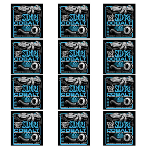 Ernie Ball Cobalt Extra Slinky Guitar Strings 2725 – 12-Pack