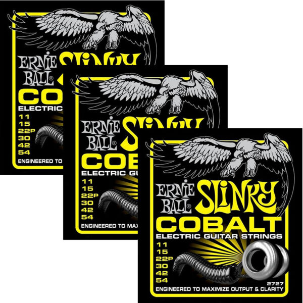 Ernie Ball Cobalt Beefy Slinky Electric Strings, 3-Pack